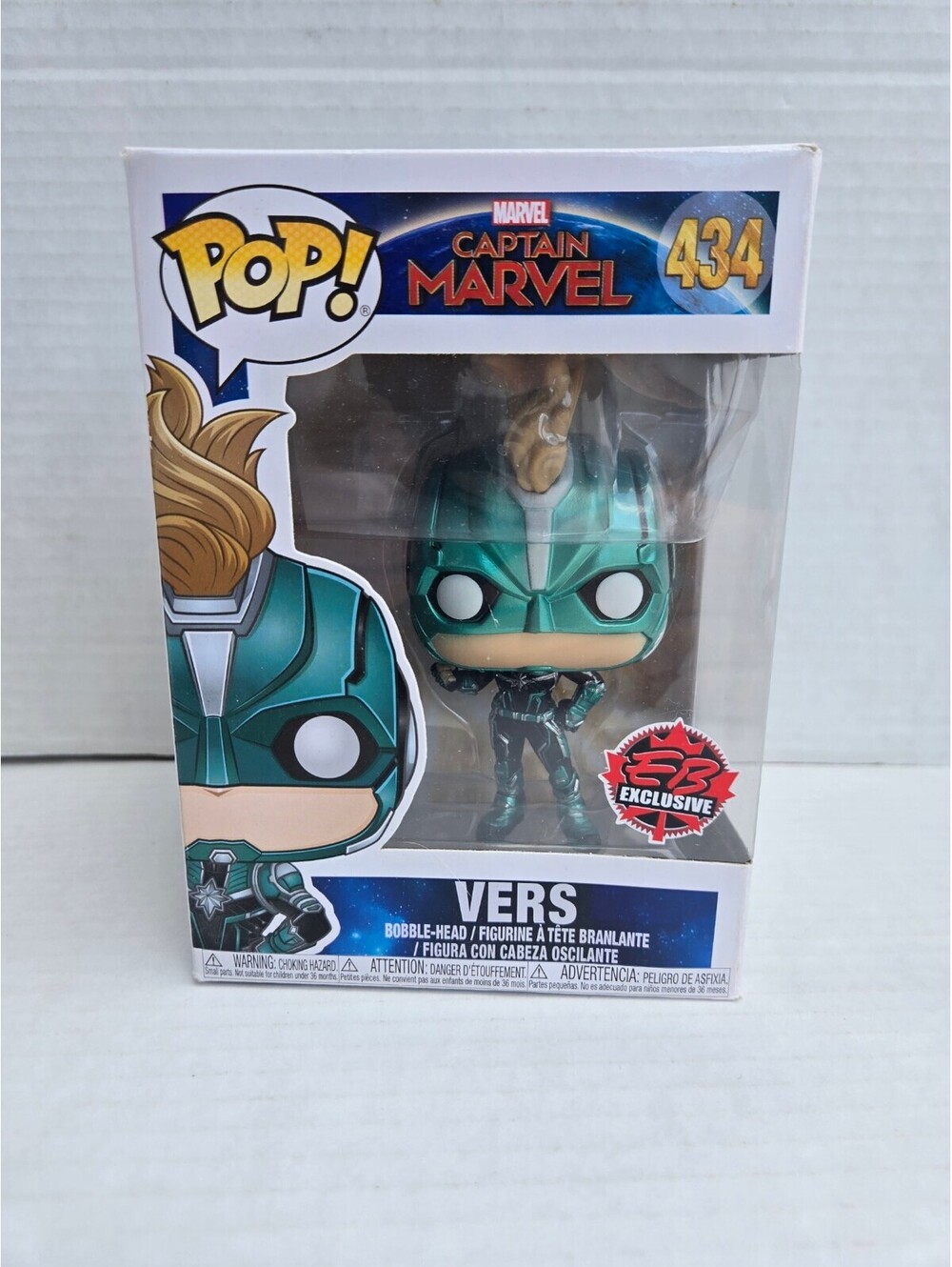 Funko Pop! Marvel Captain Marvel Vers #434 Gamestop exclusive